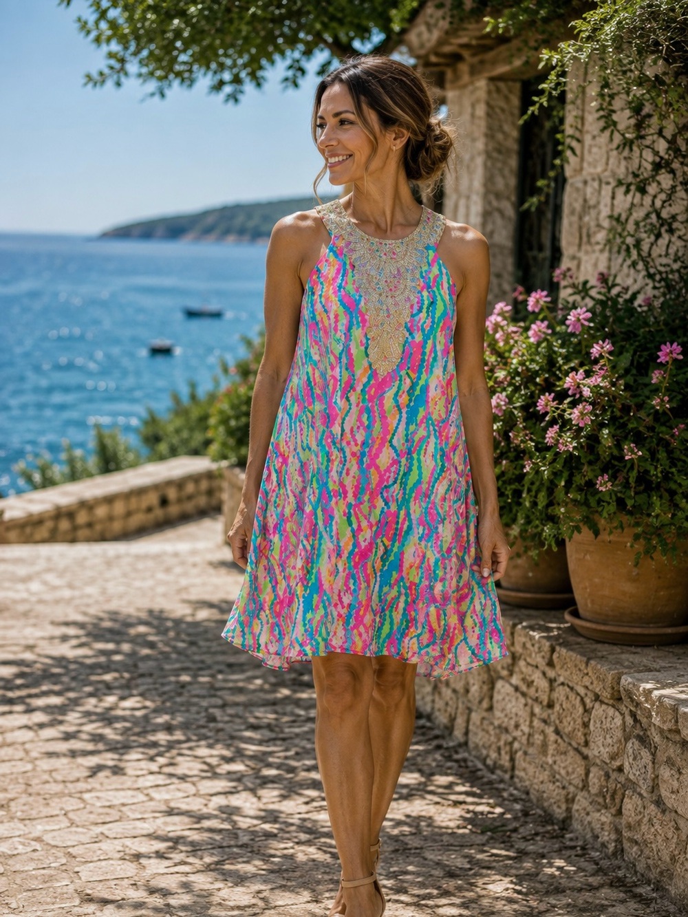 Lilly Pulitzer Cadence Silk Swing Dress Multicolor